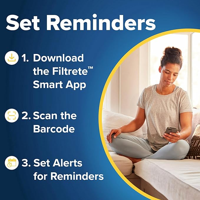 Filtrete 17x22x1 AC Furnace Air Filter, MPR 700, MERV 8, Tough on Pollen, Easy on Airflow, 3-Month Pleated 1-Inch Electrostatic Air Cleaning Filter, 4-Pack (Actual Size 16.69 x 21.69 x 0.81 in)