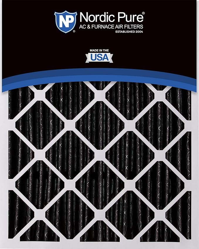 Nordic Pure 20x25x5 (Actual Size: 19 3/4 x 24 3/4 x 4 3/8) Lennox X6673 X6675 Replacement Ã‚ MERV 12 Pleated + Carbon 2 Pack