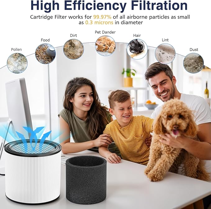 Cabiclean Foam Sleeve Filter for Shop-Vac 90304 90350 90333 Replacement for Most Wet/Dry Vacuum Cleaners 5 Gallon and Above, Compare to Part No.90304, 90585 (2+4)