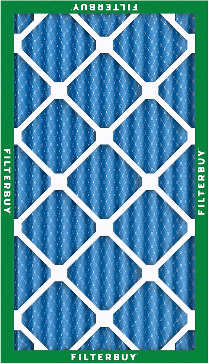 Filterbuy 20x30x2 Air Filter MERV 13 Optimal Smoke & Allergy Defense (1-Pack), Electrostatic Pleated HVAC AC Furnace Filters Replacement, Made in USA (Actual Size: 19.75 x 29.75 x 1.75)