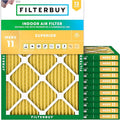 Filterbuy 20x21.5x1 Air Filter MERV 11 Superior Pet & Allergy Defense (12-Pack), Electrostatic Pleated HVAC AC Furnace Filters Replacement, Made in USA (Actual Size: 19.88 x 21.50 x 0.75)