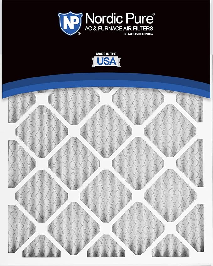 Nordic Pure 16x24x1 (Actual Size: 15 1/2 x 23 1/2 x 3/4) Pleated MERV 10 Air Filters 12 Pack