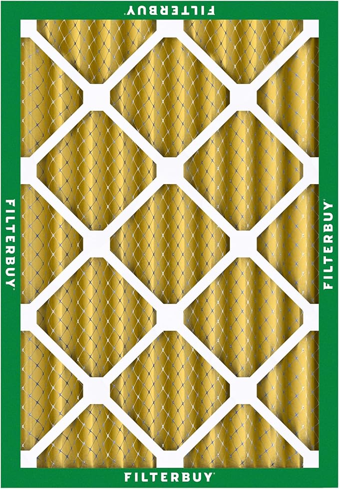 Filterbuy 16x20x4 Air Filter MERV 11 Superior Pet & Allergy Defense (4-Pack), Electrostatic Pleated HVAC AC Furnace Filters Replacement, Made in USA (Actual Size: 15.50 x 19.50 x 3.63)