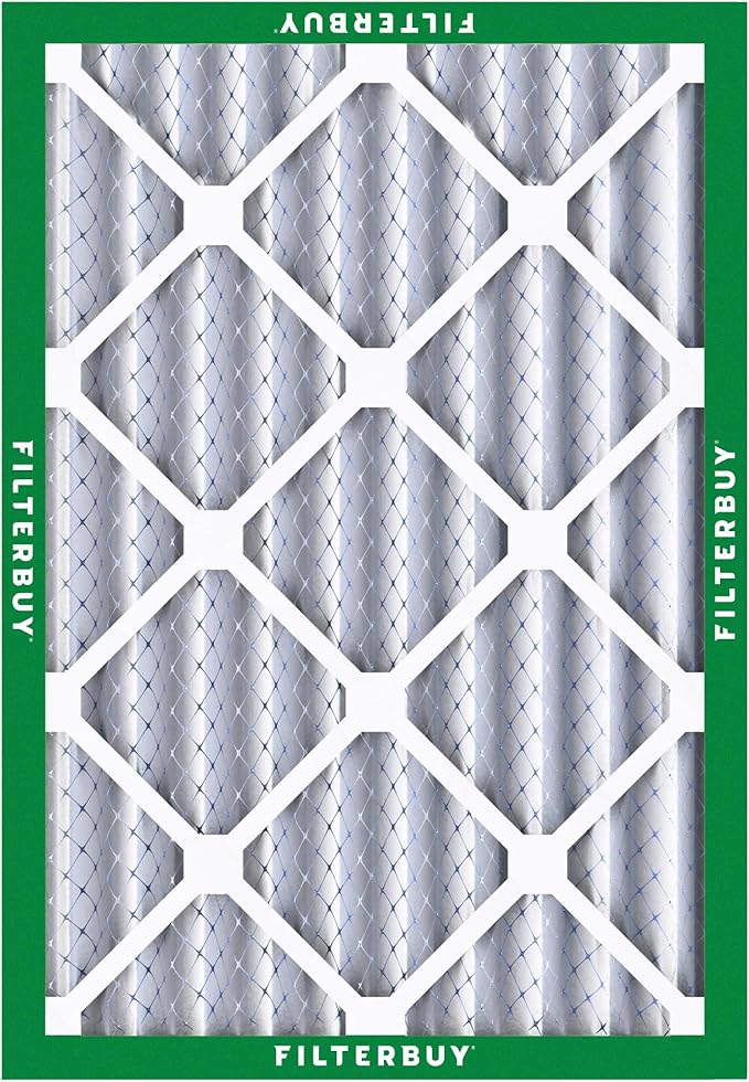 Filterbuy 21.5x23.25x4 Air Filter MERV 8 Essential Dust & Allergy Defense (5-Pack), Electrostatic Pleated HVAC AC Furnace Filters Replacement, Made in USA (Actual Size: 21.50 x 23.25 x 3.63)