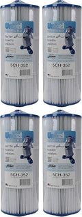 Unicel 5CH-352 35 Square Foot Media Replacement Hot Tub Spa Filter Cartridge with 151 Pleats (4 Pack)