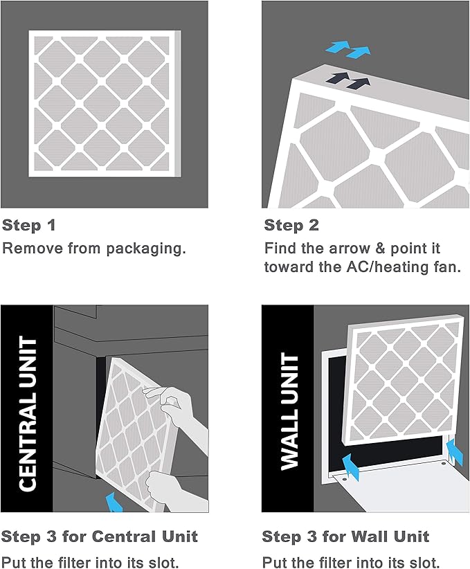 Aerostar 20x22.25x1 MERV 11 Air Filter, Pleated AC Furnace HVAC Filters (19.875x22.25x0.75), for Allergies Asthma Dust Pet Dander Smoke Bacteria Viruses, MPR 1500 FPR 10, USA, 12 Pack