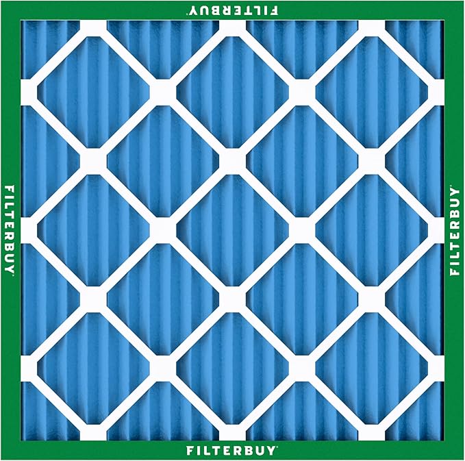 Filterbuy 17x17x1 Air Filter MERV 13 Optimal Smoke & Allergy Defense (6-Pack), Electrostatic Pleated HVAC AC Furnace Filters Replacement, Made in USA (Actual Size: 17.00 x 17.00 x 0.75)