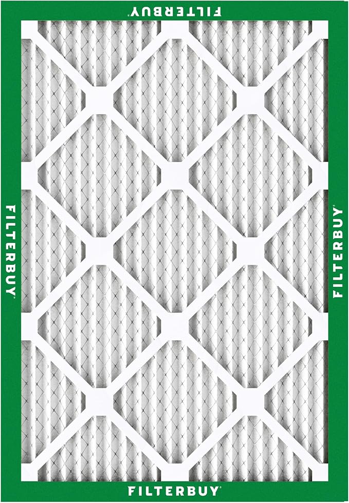 Filterbuy 17.5x24.5x1 Air Filter MERV 8 Essential Dust & Allergy Defense (3-Pack), Electrostatic Pleated HVAC AC Furnace Filters Replacement, Made in USA (Actual Size: 17.50 x 24.50 x 0.75)