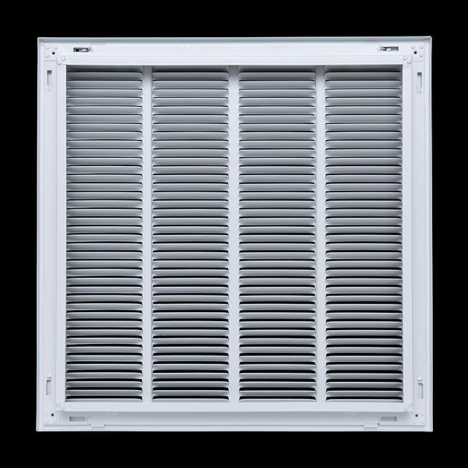 HVAC Premium 16 x 6 Duct Opening Steel Return Air Filter Grille, for 1-inch Filter, Removable Door, Flat Stamped HVAC Vent Cover Grille, Outer Dimensions 18.5 x 8.5