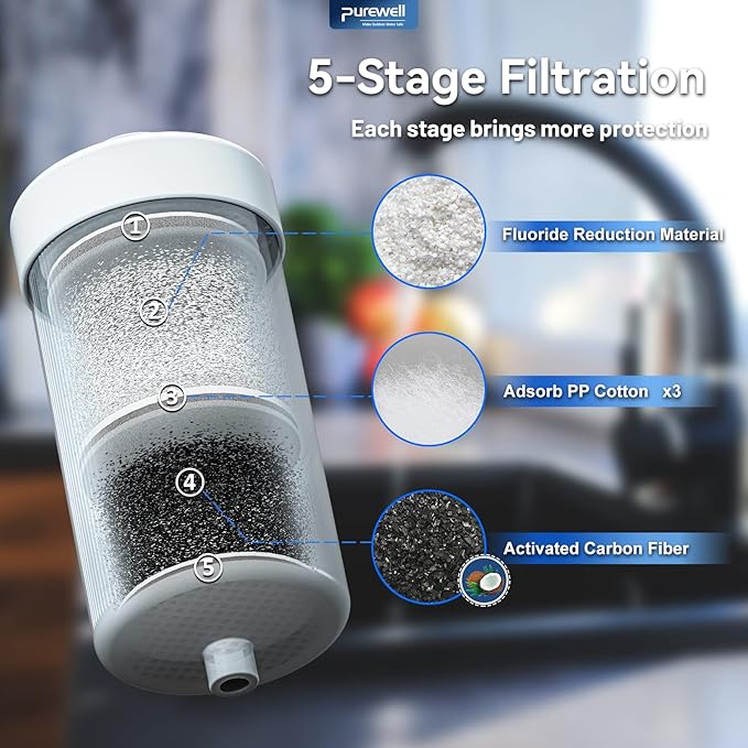 Black Filters Fluoride Combo Pack,Replacement Filters for ProOne® and Berkey® Countertop Gravity Water Filter System(2&2 Pack)