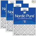 Nordic Pure 12x20x1 (Actual Size: 11 1/2 x 19 1/2 x 3/4) Pleated MERV 12 Air Filters 3 Pack
