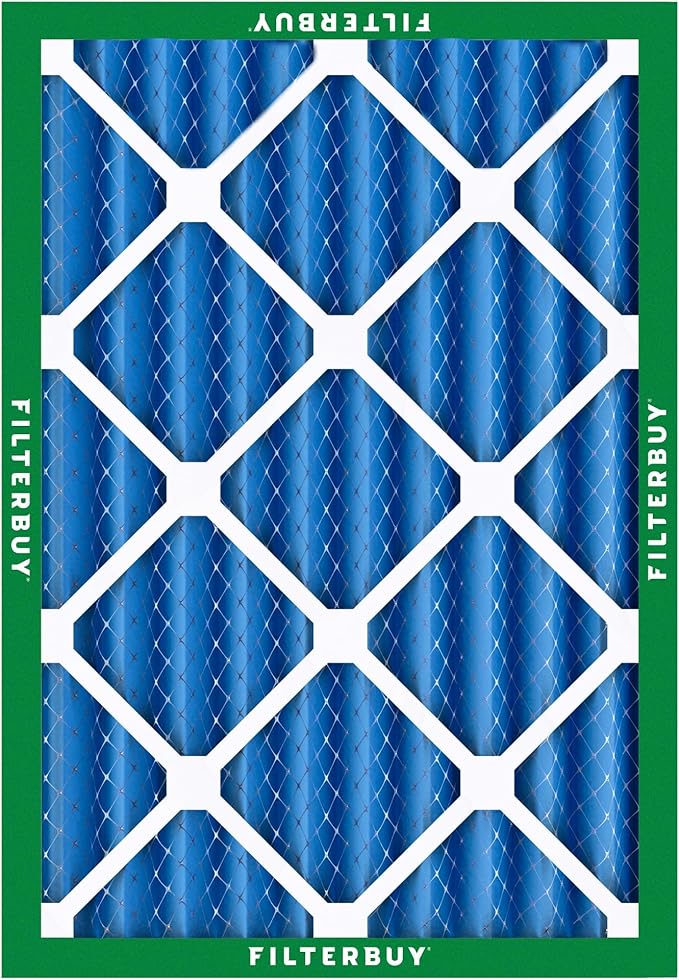 Filterbuy 18x24x4 Air Filter MERV 13 Optimal Smoke & Allergy Defense (1-Pack), Electrostatic Pleated HVAC AC Furnace Filters Replacement, Made in USA (Actual Size: 17.50 x 23.38 x 3.63)
