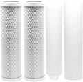 CFS – 4 Pack Replacement Water Filter Kit Includes Carbon Block, Polypropylene Sediment, & Inline Cartridges Compatible with Proline Plus RO System Models – Removes Bad Taste & Odor – White