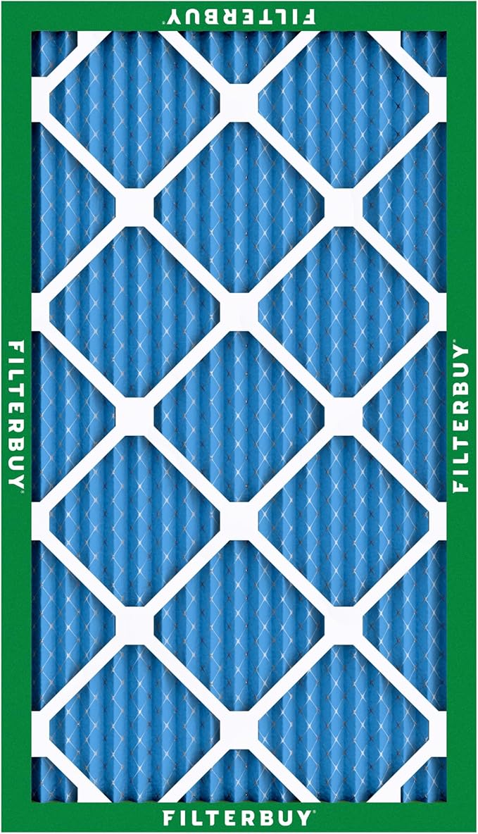 Filterbuy 11.25x23.25x1 Air Filter MERV 13 Optimal Smoke & Allergy Defense (6-Pack), Electrostatic Pleated HVAC AC Furnace Filters Replacement, Made in USA (Actual Size: 11.25 x 23.25 x 0.75)