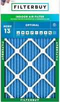 Filterbuy 16x24x1 Air Filter MERV 13 Optimal Smoke & Allergy Defense (1-Pack), Electrostatic Pleated HVAC AC Furnace Filters Replacement, Made in USA (Actual Size: 15.38 x 23.38 x 0.75)