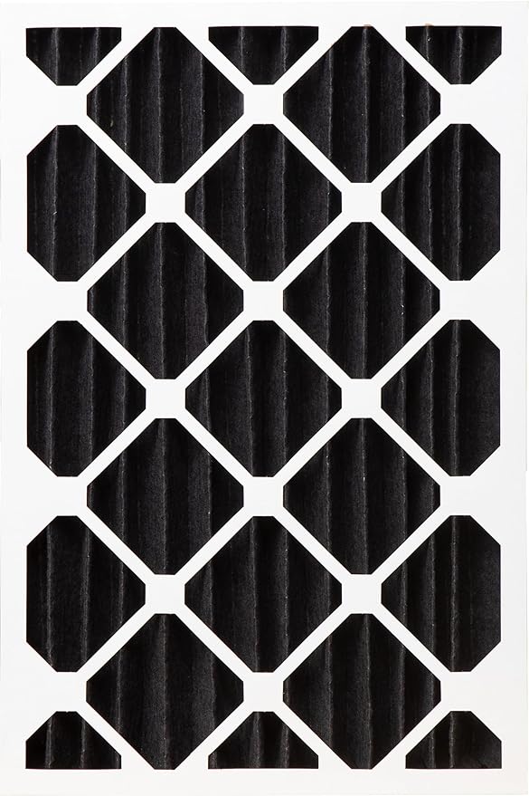 Nordic Pure 20x20x4 (Actual Size: 19 1/2 x 19 1/2 x 3 5/8) Pure Carbon Pleated Odor Reduction Merv 8 Furnace Filter 1 Pack