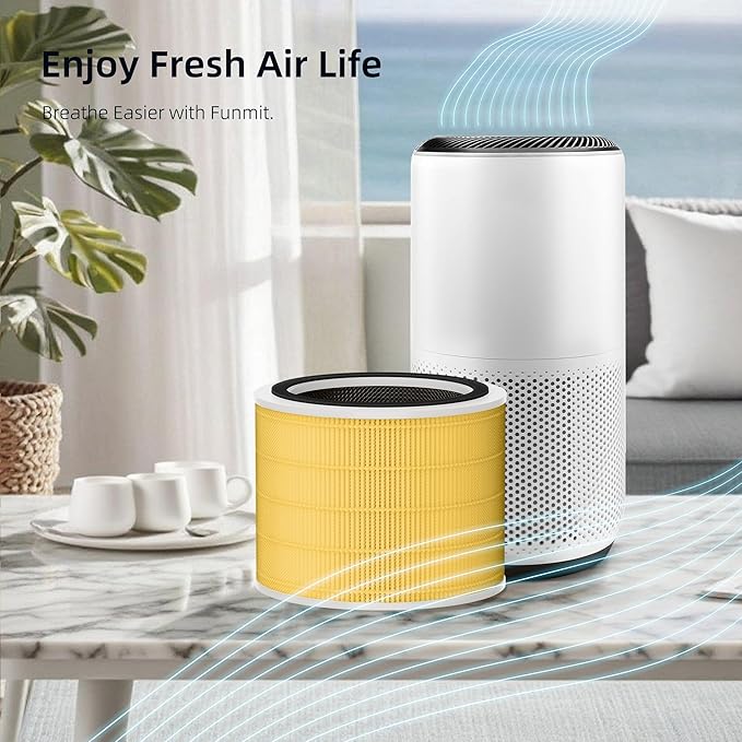 Funmit Core 200S Pet Care Replacement Filter for LEVOIT Core 200S Smart WiFi Air Purifier, 3-in-1 H13 True HEPA Filter Replacement and High-Efficiency Activated Carbon, Part # Core 200S-RF, 2 Pack