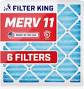Filter King 12x30.5x1 Air Filter | 6-PACK | MERV 11 HVAC Pleated A/C Furnace Filters | MADE IN USA | Actual Size: 12 x 30.5 x .75"