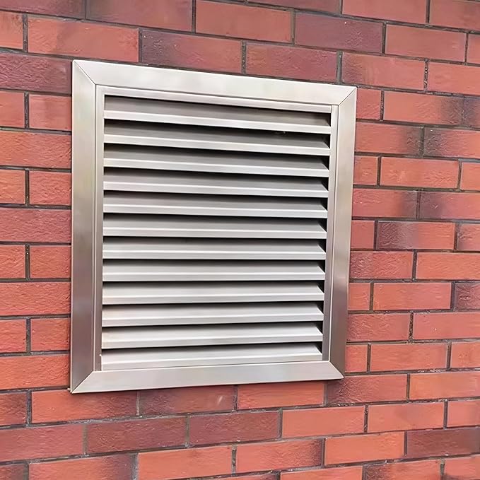 Square Stainless Steel Vent Grille with Removable Filter Mesh, Weatherproof Louver Air Return Vent Cover for Home/Shed/Garage/Roof(33x33in/84x84cm)