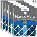 Nordic Pure 16x30x1 (Actual Size: 15 3/4 x 29 11/16 x 3/4) Pleated MERV 7 Air Filters 6 Pack