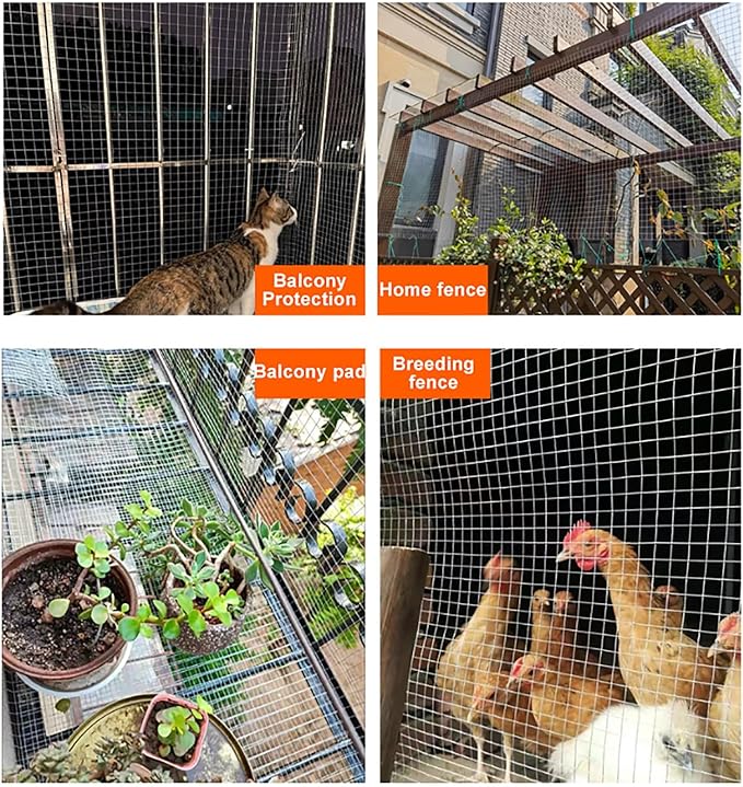 Garden Chicken Wire Animals Enclosure 304 Stainless Steel Woven Wire Mesh Welded Mesh Galvanised Steel Wire Hard and Heat Resisting Wire Mesh Used for Many Projects (Size : L:1m-H:1m-1cm)