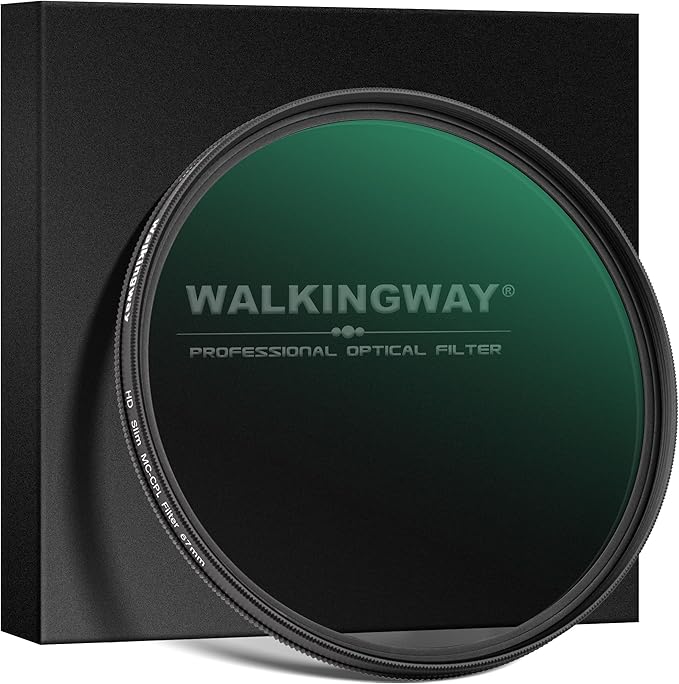 Walking Way 62mm Circular Polarizing Filter Ultra-Slim MC CPL Filter Optical Glass Circular Polarizer Filter for Camera Lens