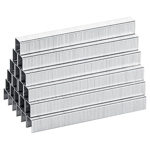 meite T-50 Heavy Duty Staples, 1/2 Inch Galvanized T-50 Staples for Staple Gun, 20 Gauge 3/8 Inch Crown Staple for Upholstery, Construction, Furniture (1 Case)