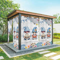 Ocean Gnome Outdoor Curtains for Patio Summer Marine Plumeria Shell Wooden Waterproof Outside Curtains with Grommet Top Weatherproof Curtain for Cabana Pergola Gazebo, 1 Panel, 54" W x 95" L