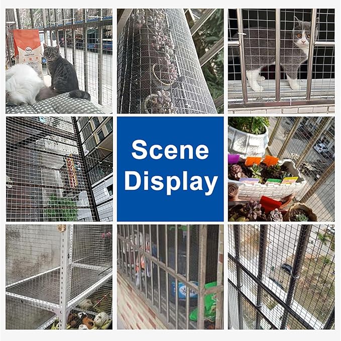 Garden Chicken Wire Animals Enclosure 304 Stainless Steel Woven Wire Mesh Welded Mesh Galvanised Steel Wire Hard and Heat Resisting Wire Mesh Used for Many Projects (Size : L:1.5m-H:1m-5cm)