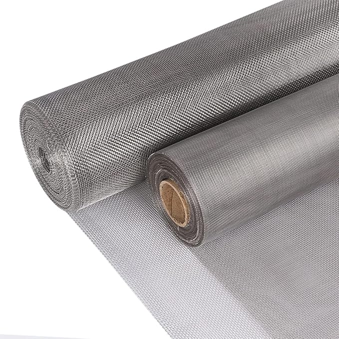 Industrial 304 Stainless Steel Filter Screen Roll 60 & 120 Mesh, Woven Wire Cloth for Workshop and HVAC Filtration