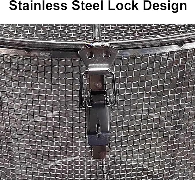 Stainless Steel Pump Filter Cover Water Pump Protective Cover Sump Pump Anti-Clogging Outdoor 1mm Mesh Pump Cover Barrier Durable And Strong For Septic Tanks Farm Irr(Size:50x60cm/19.6"x23.6",Color:B)