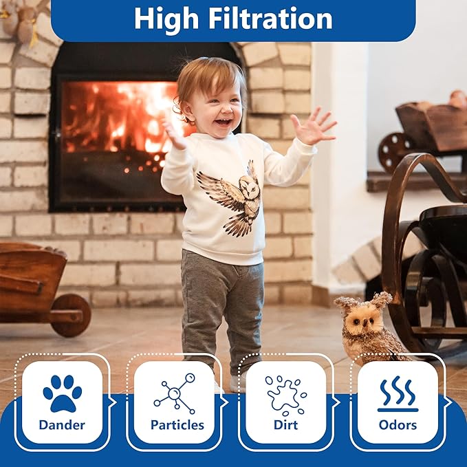 Funmit Humidifier Filters Replacement for Honeywell Humidifier Filter HAC-504 HAC-504AW and Honeywell Filter A, Replacement for Honeywell HCM-350 HCM-500 HCM600 Cool Mist Humidifiers, 6 Pack, White