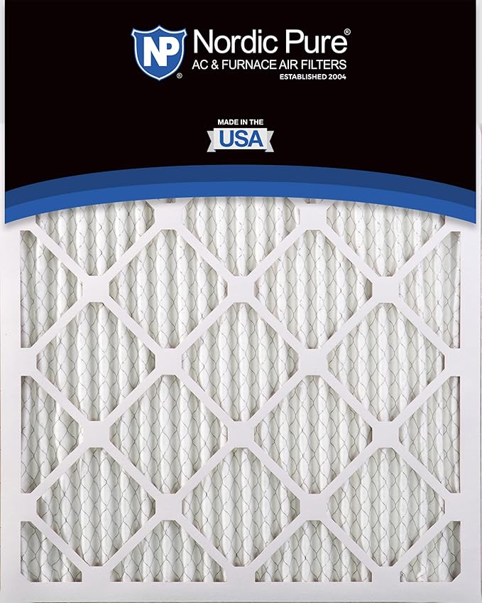 Nordic Pure 16x30x1 (Actual Size: 15 3/4 x 29 11/16 x 3/4) Pleated MERV 14 Air Filters 2 Pack