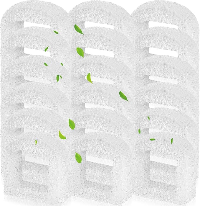 Cat Water Fountain Filters, 18 Pack Pet Fountain Replacement Foam Sponge Pre-Filters Fit for Multiple Ceramic and Stainless Steel Pet Fountains
