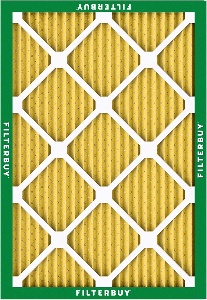 Filterbuy 16.5x21x1 Air Filter MERV 11 Superior Pet & Allergy Defense (4-Pack), Electrostatic Pleated HVAC AC Furnace Filters Replacement, Made in USA (Actual Size: 16.50 x 20.50 x 0.75)
