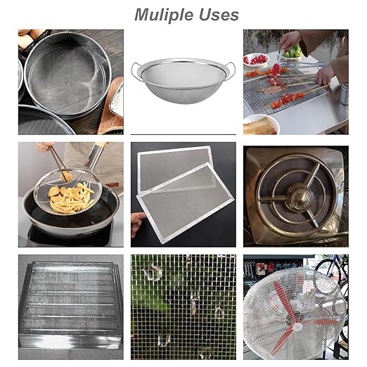 304 Stainless Steel Mesh 80Mesh, 15.7"x47.2"(40x120cm) Metal Mesh Screen, Woven Fine Wire Mesh Easy to Cut for Filter Mesh, Filtration Cloth and DIY Project