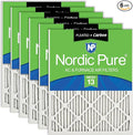 Nordic Pure 16x30x1 (Actual Size: 15 3/4 x 29 11/16 x 3/4) Pleated Air Filters MERV 13 Plus Carbon 6 Pack