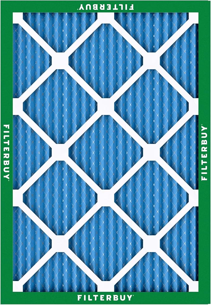 Filterbuy 14x16x1 Air Filter MERV 13 Optimal Smoke & Allergy Defense (1-Pack), Electrostatic Pleated HVAC AC Furnace Filters Replacement, Made in USA (Actual Size: 14.00 x 16.00 x 0.75)