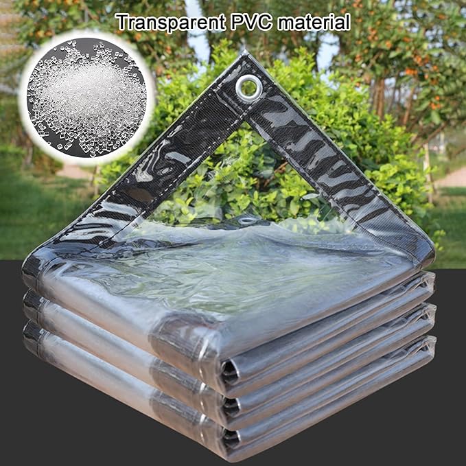 Curtain Patio Enclosure, Water Proof PVC Curtains for Gazebos with Zip, Transparent Outdoor Tarps for Patio Enclosure, Camping, Porch(2.1x2.5m)