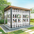 Summer Outdoor Curtains for Patio Leaves Garland Plumeria Wood Buffalo Plaid Waterproof Outside Curtains with Grommet Top Weatherproof Curtain for Cabana Pergola Gazebo, 2 Pack, 54" W x 95" L