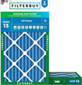 Filterbuy 18x30x2 Air Filter MERV 13 Optimal Smoke & Allergy Defense (2-Pack), Electrostatic Pleated HVAC AC Furnace Filters Replacement, Made in USA (Actual Size: 17.50 x 29.50 x 1.75)