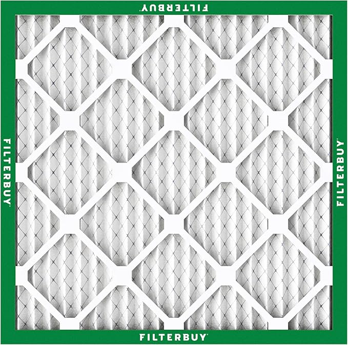 Filterbuy 18x18x1 Air Filter MERV 8 Essential Dust & Allergy Defense (12-Pack), Electrostatic Pleated HVAC AC Furnace Filters Replacement, Made in USA (Actual Size: 17.75 x 17.75 x 0.75)