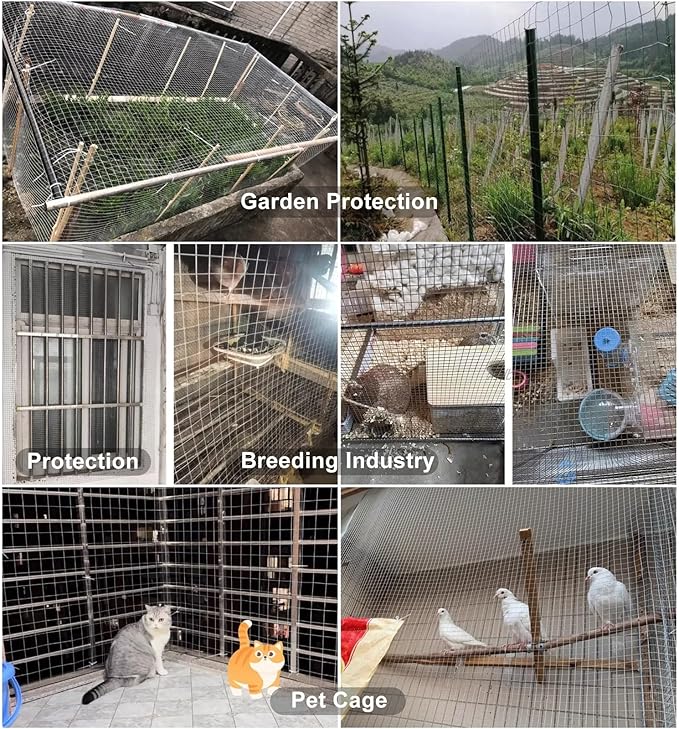 Garden Chicken Wire Animals Enclosure 304 Stainless Steel Woven Wire Mesh Welded Mesh Galvanised Steel Wire Hard and Heat Resisting Wire Mesh Used for Many Projects (Size : L:1m-H:1m-1cm)