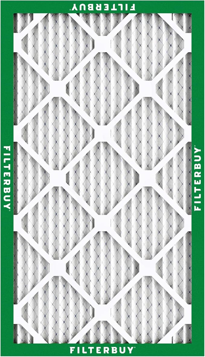 Filterbuy 20x36x1 Air Filter MERV 8 Essential Dust & Allergy Defense (12-Pack), Electrostatic Pleated HVAC AC Furnace Filters Replacement, Made in USA (Actual Size: 19.75 x 35.75 x 0.75)