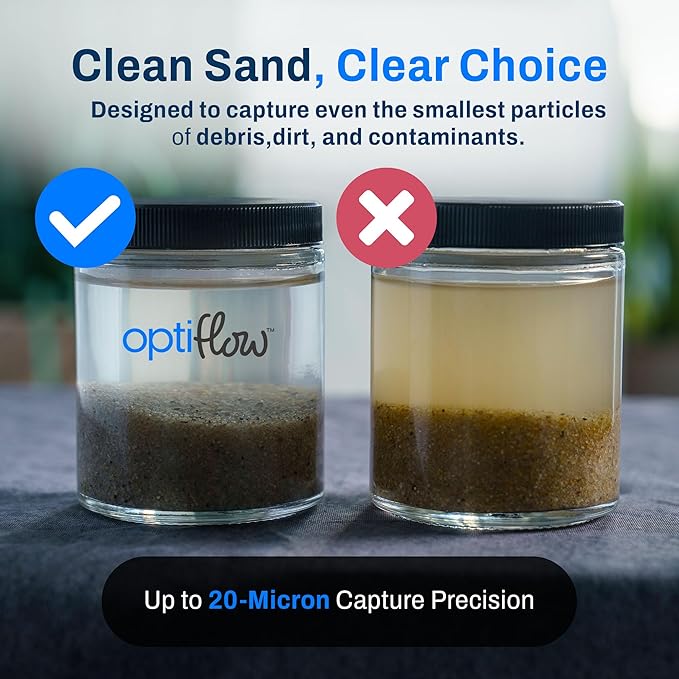 Pool Filter Sand, Premium Filtration with Pure Silica Formula, 50 Lbs - Swimming Pool System Accessories and Supplies for Cleaning and Maintenance