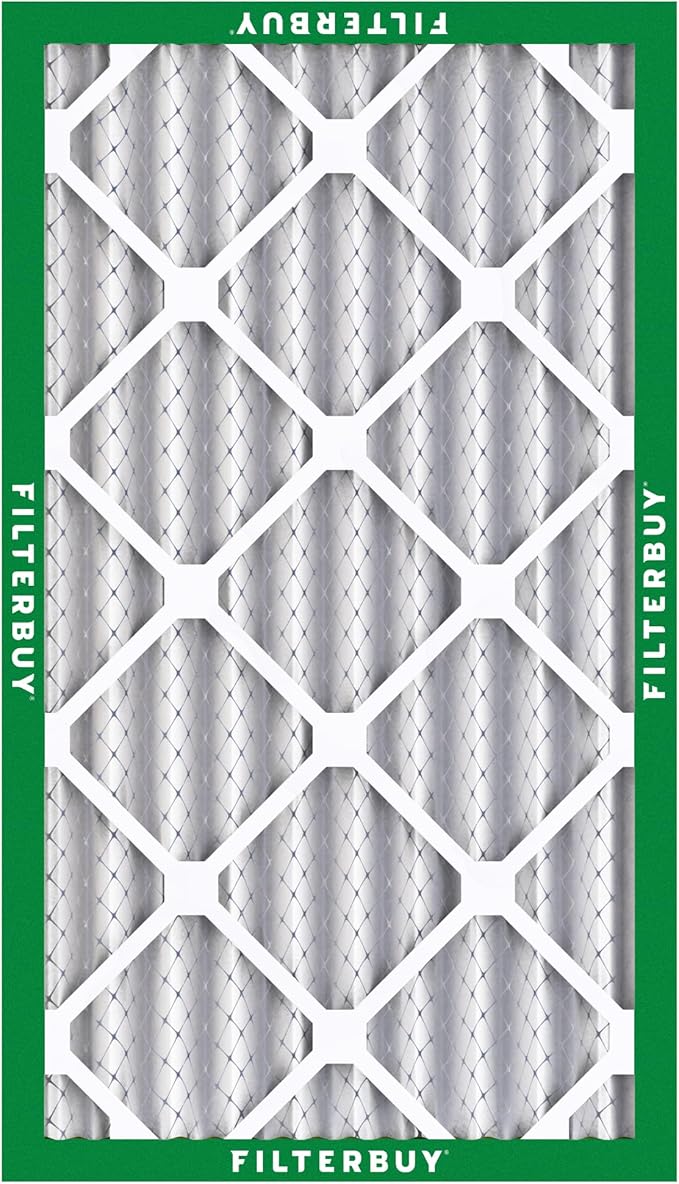 Filterbuy 20x30x4 Air Filter MERV 8 Essential Dust & Allergy Defense (4-Pack), Electrostatic Pleated HVAC AC Furnace Filters Replacement, Made in USA (Actual Size: 19.50 x 29.50 x 3.63)