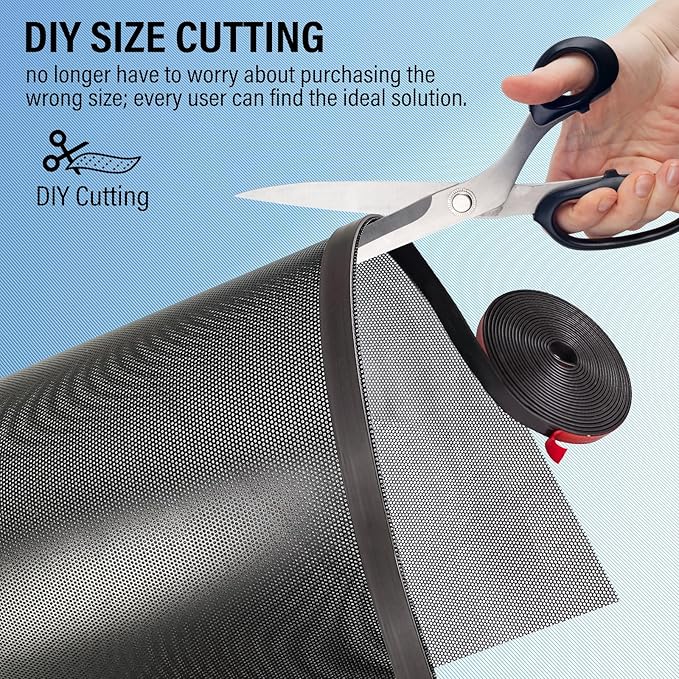 39x16 inch Customizable DIY Floor Vent Covers, Magnetic PVC Vent Mesh for Wall, Ceiling & Home Floor, PC Case Dust Mesh Filter
