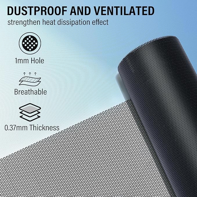 78x12 inch Customizable DIY Floor Vent Covers, Magnetic PVC Vent Mesh for Wall, Ceiling & Home Floor, PC Case Dust Mesh Filter